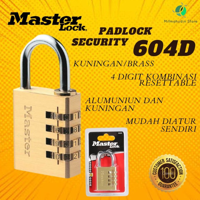 กุญแจรหัสรวม Master Lock 604D 40 มม.