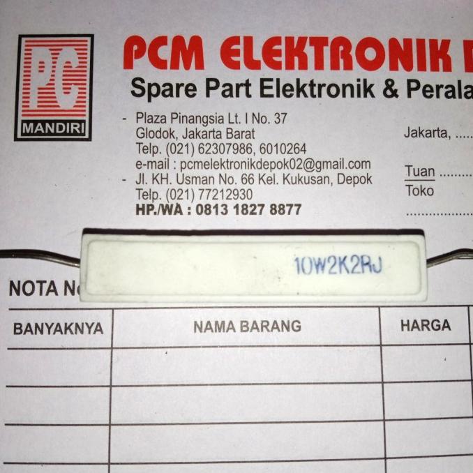 R 10w 2.2K 10W2k2J 2.2Kohm 10 วัตต์ 2.2 K โอห์ม Chalk Resistor 10 วัตต์ pcmelektrob90 คุณภาพดี