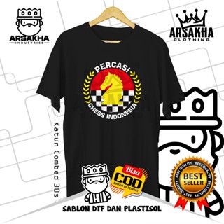 Kaos PERCASI Chess Indonesia Persatuan Catur All Indonesia Distro หวีผ้าฝ้าย 30S - Arsakha Clothing