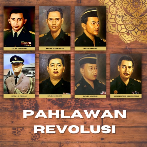 PHOTO REVOLUTION HEROES การระบายสีของ INDONESIAN REVOLUTION HEROES ขนาด 20X30 ซม. การตกแต่งผนัง, IND