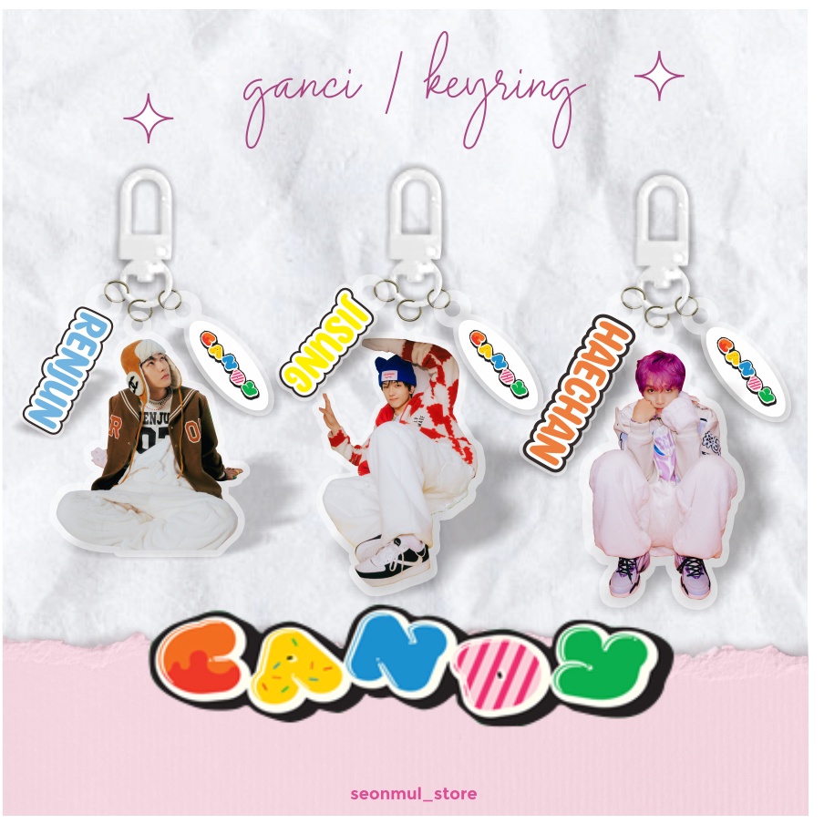 พวงกุญแจ GANTUNGAN NCT DREAM CANDY / พวงกุญแจ NCT DREAM CANDY / พวงกุญแจ / พวงกุญแจ / ตะขอ