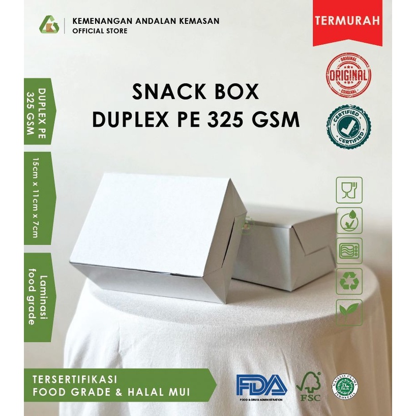 กล่องขนมดูเพล็กซ์ กล่องไก่ทอด กล่องเค้ก กล่องขนมดูเพล็กซ์ P15cm W11cm H7cm (MUST BUY EXTRA PACKING)