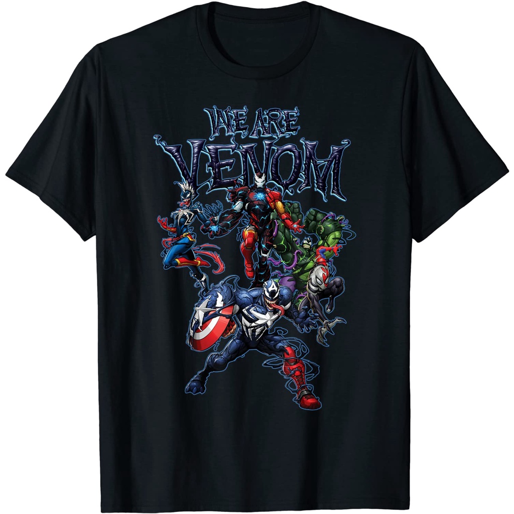 เสื้อยืด Marvel Spider-Man Maximum Venom Group Shot We Are Venom เสื้อยืด