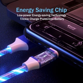 มาใหม่ 3 In 1 สายชาร์จ USB LED เรืองแสง 5A 1.2 ม. 2 เมตร ชาร์จเร็ว สําหรับรถยนต์