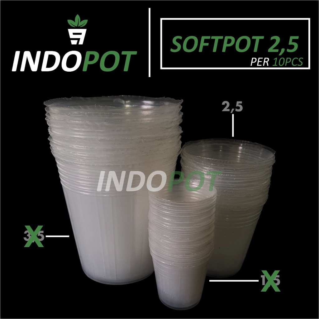 (10 ชิ้น) Softpot 2.5 นิ้ว Teen Orchid Pot Polypot Felxible Pot