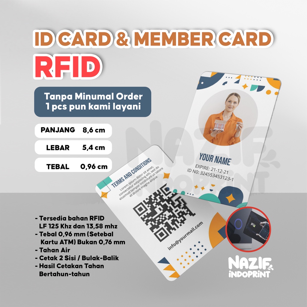 ออกแบบบัตร RFID เช่นที่คุณชอบ / การ์ดพนักงานเสริญ / สมาร์ทการ์ด RFID 13.56 เมกะเฮิรตซ์ / RFID 125กิโ