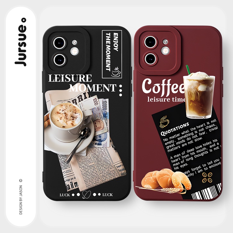 JURSUE เคสไอโฟน เคสซิลิโคนนุ่มกันกระแทกน่ารักตลก เคสโทรศัพท์ สีดำ Compatible for iPhone 16 15 14 13 12 11 Pro Max SE 2020 X XR XS 8 7 Plus พลัส Y3025