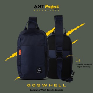 Ant PROJECT - กระเป๋าสะพายไหล่ GOSWELL สีกรมท่า สําหรับผู้ชาย