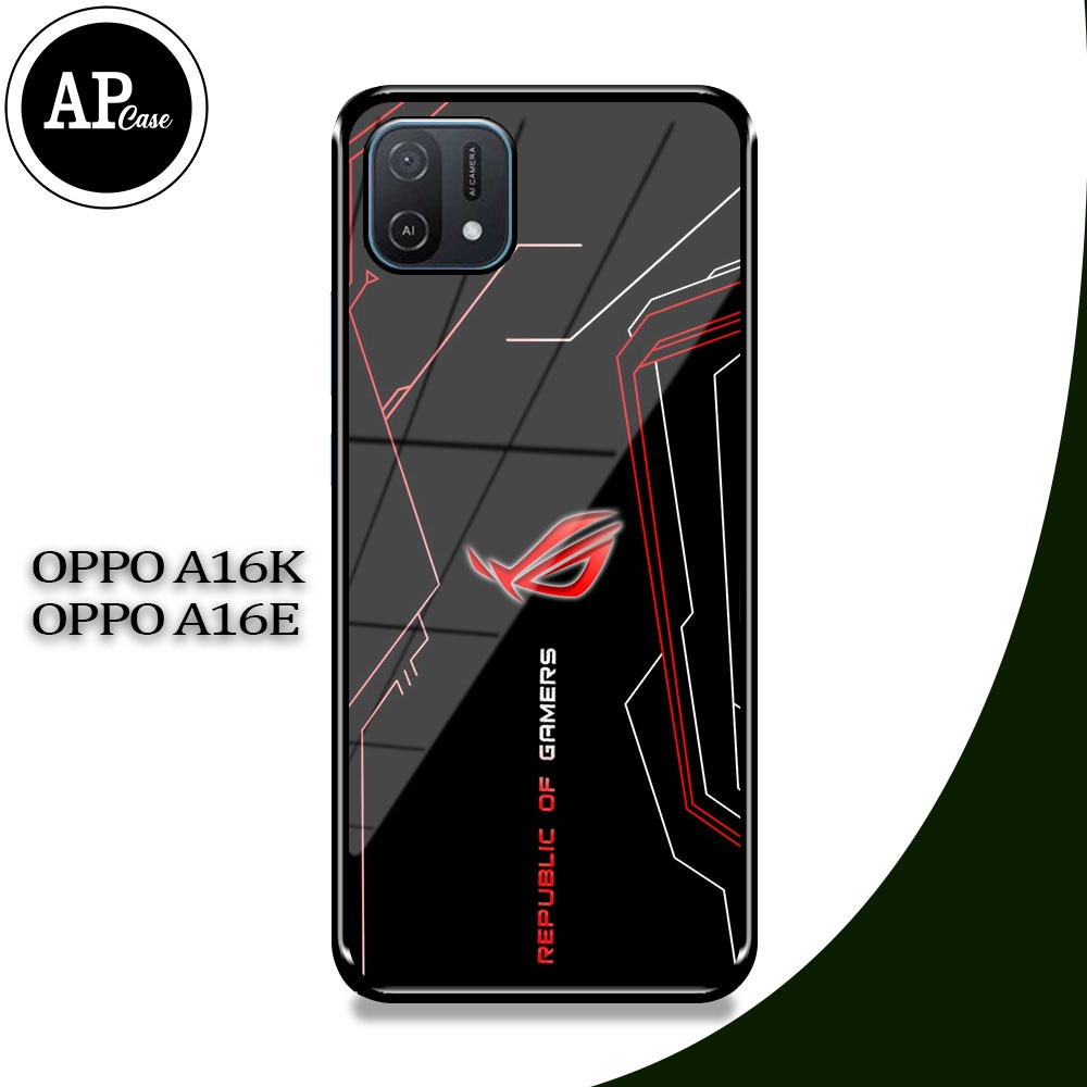 HP OPPO A16K / A16E Hardcase 2D Glossy Case ล่าสุด ROG Motif Ap Case - Custom Case - Casing - Hardca