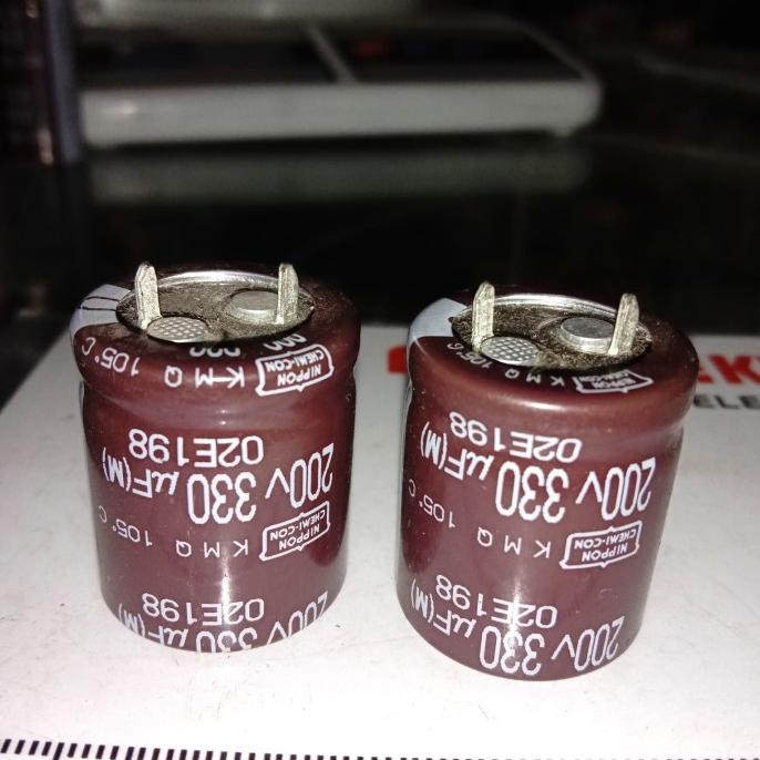 330uf 200v Elco Capacitor 330 uf 200v pcmelektrob90 ยอดนิยมมาก
