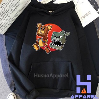 เสื้อแจ็กเก็ต มีฮู้ด ลาย Super BEAR ADVENTURE สําหรับเด็ก