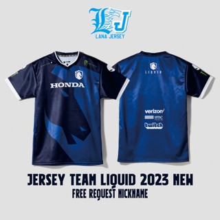 เสื้อกีฬาแขนสั้น ลายทีม Jersey Gaming Team Liquid New 2023 Dota2 (ฟรีชื่อเล่น)