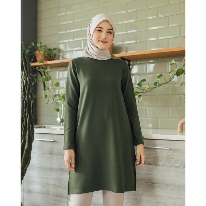 Geulis.id BASIC TUNIC (5 สี) TUNIC - ARMY คุณภาพ XS L9K4