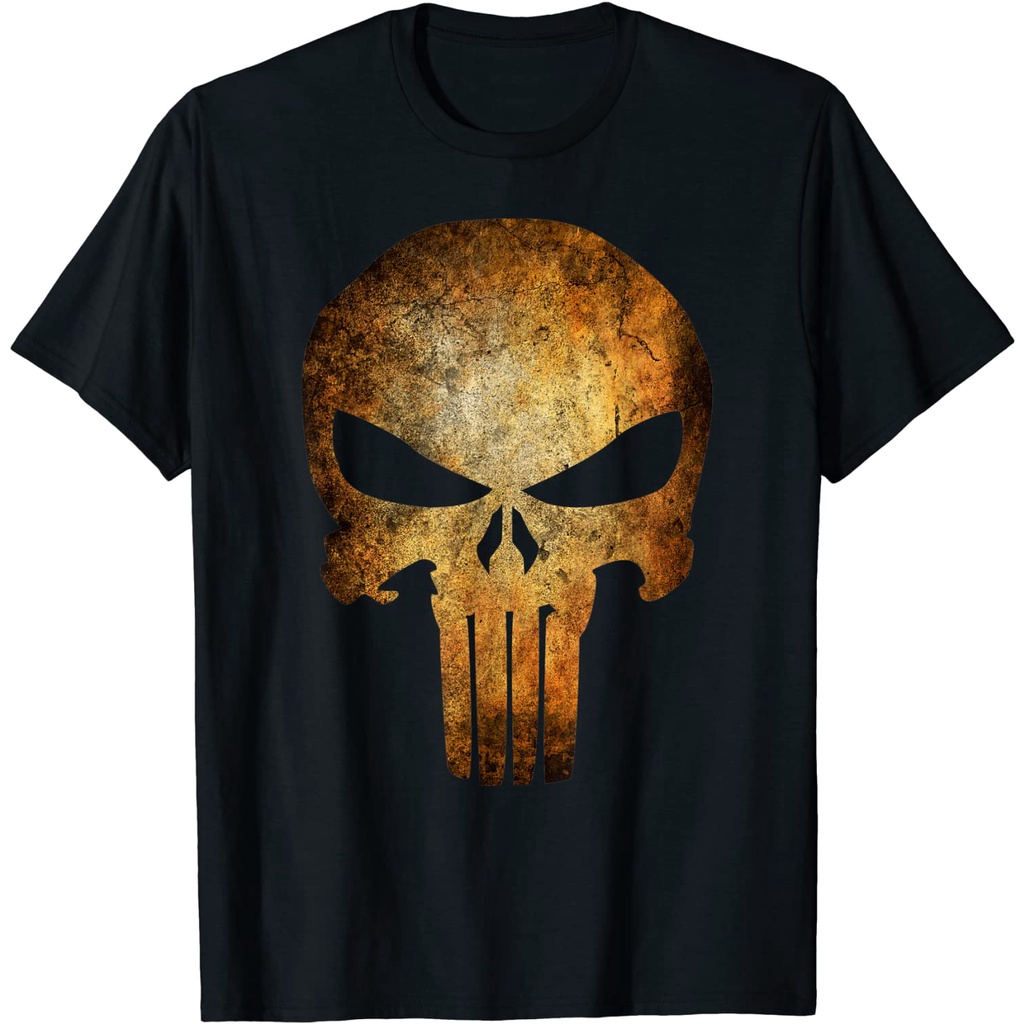 Distro T-Shirt Marvel The Punisher Logo Anatomic Skull Graphic T-Shirt