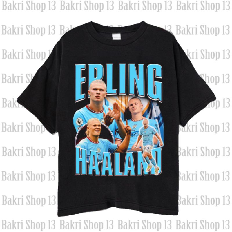 Norwegia Erling Haaland Vintage Wash Erling Haaland Mancity เสื้อยืด Unisex/เสื้อยืดฟุตบอล