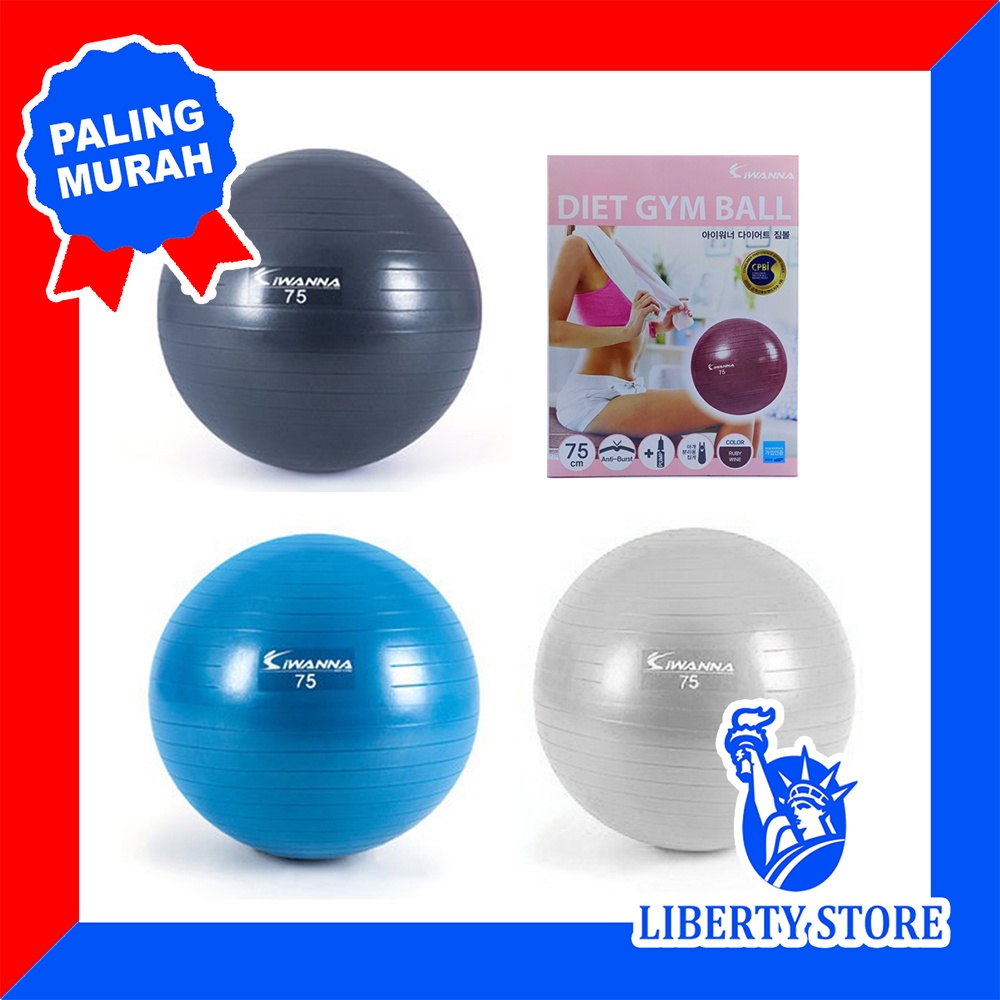 Gym Ball ลูกบอลโยคะยิมนาสติกฟิตเนส IWANNA GYM BALL 75 CM