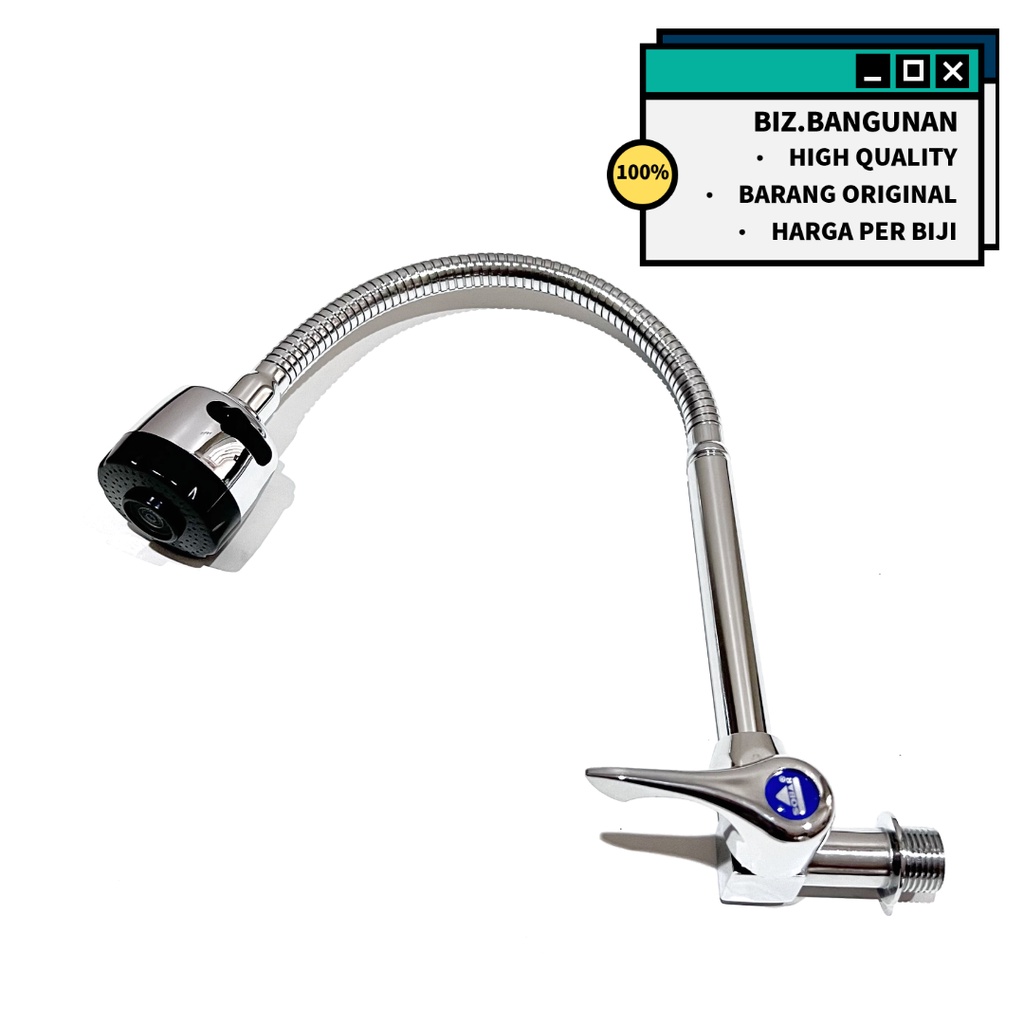 FLEXIBLE GOOSE FAUCET ON OFF HEAD SOBAR - น้ํายืดหยุ่นสําหรับห้องครัว