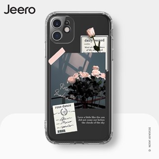 Jeero เคสไอโฟน เคสซิลิโคนนุ่มกันกระแทกใสน่ารักตลก เคสโทรศัพท์ Compatible for iPhone 14 13 12 11 Pro Max SE 2020 X XR XS 8 7 Plus พลัส HFE1934