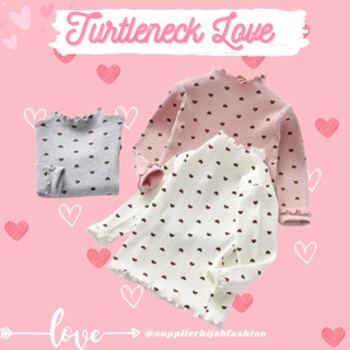 คอเต่า LOV RIB MOTIF/TOP สําหรับเด็กผู้หญิง อายุ 1-5 ปี