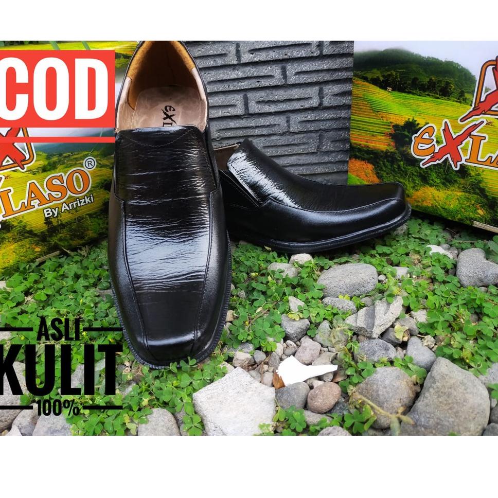 DEVANO EXLASO OFFICE SHOES หนังแท้ของผู้ชาย ADINOVA OFFICE PANTOFEL รองเท้า
