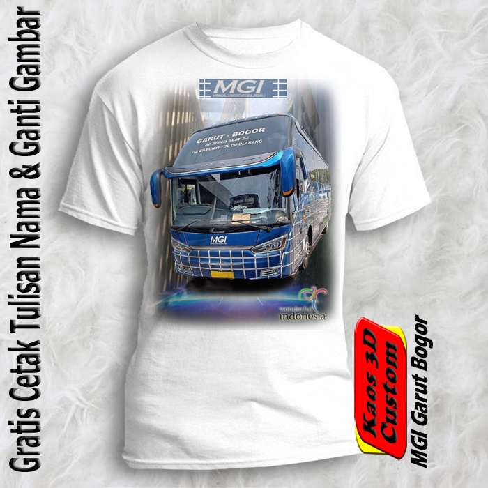 เสื้อยืดภาพ MGI Garut Bogor Bus
