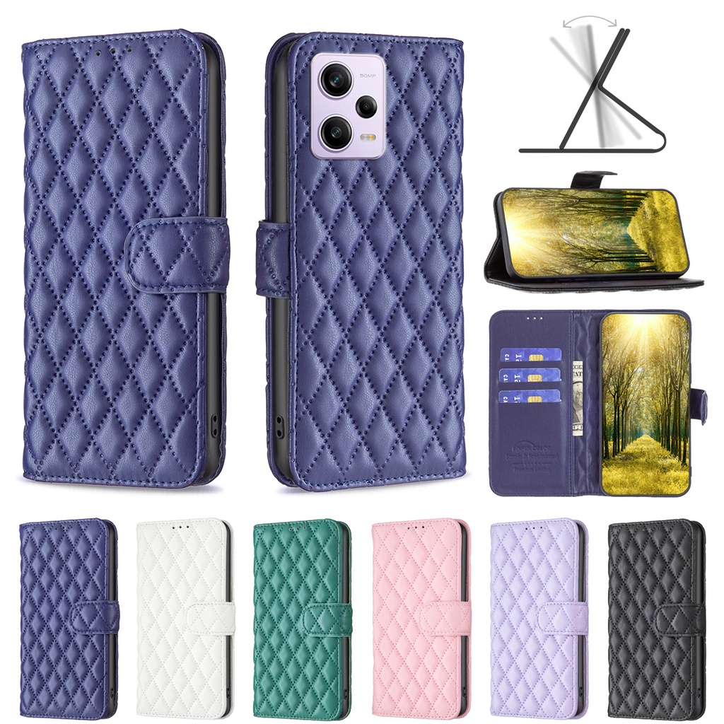 เคสโทรศัพท์มือถือหนัง ฝาพับ พร้อมช่องใส่บัตร หรูหรา สําหรับ Xiaomi 13 POCO X5 Redmi 12C K60 Note 12 Pro 5G