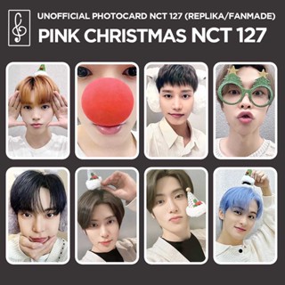 Nct 127 Replica] การ์ดรูปภาพ รูปต้นคริสต์มาส สีชมพู