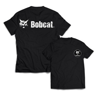 เสื้อยืด พิมพ์ลายโลโก้รถขุด BOBCAT สําหรับผู้ชาย และผู้ใหญ่