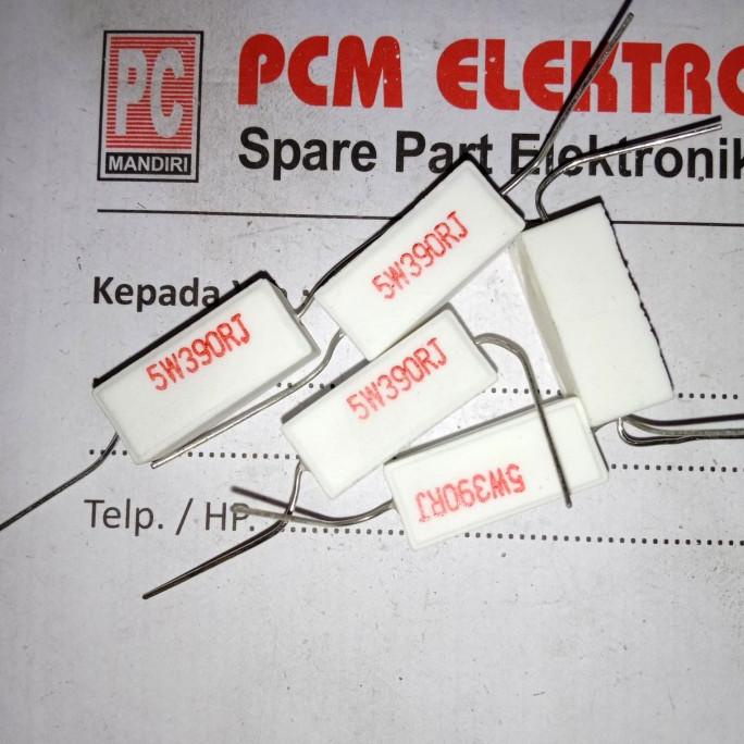 R 390 โอห์ม 390R 390Ohm 5w 5watt 5 วัตต์ ตัวต้านทาน pcmelektrob9090