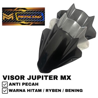 Visor Jupiter MX NEW 135 ANTI CRACK ไม่แตกง่าย WINSIL YAMAHA MX KING BATMAN MOSCOW MODEL ของแท้ สีดํา PISOR YAMAHA Jupiter MX OLD ติดตั้ง หรือใช้สลักเกลียว BETMEN Bat JENONG Jupiter Z Jupiter Z1 VEGA ZR วินด์ซิลวินด์ชิล