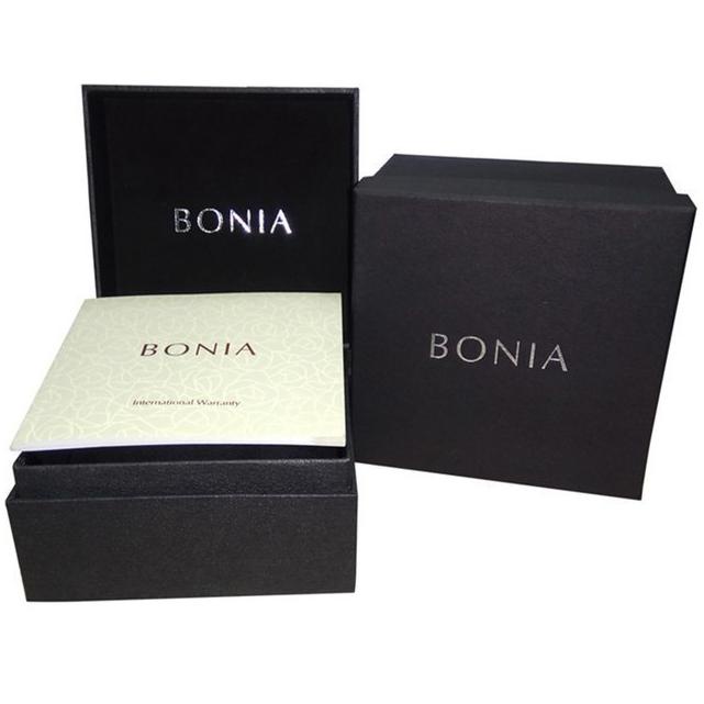 Save Bonia Bnb10550-3647 นาฬิกาข้อมืออะนาล็อก สีน้ําตาลกุหลาบ สําหรับผู้หญิง 32 มม.
