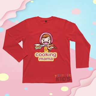 เสื้อยืดแขนยาว พิมพ์ลายตัวอักษร COOKING MAMA สําหรับเด็ก