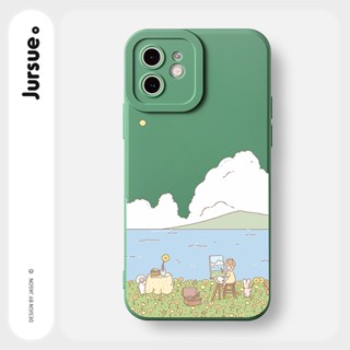 JURSUE เคสไอโฟน เคสซิลิโคนนุ่มกันกระแทกน่ารักตลก เคสโทรศัพท์ Compatible for iPhone 14 13 12 11 Pro Max SE 2020 X XR XS 8 7 6 6S Plus พลัส Y3024