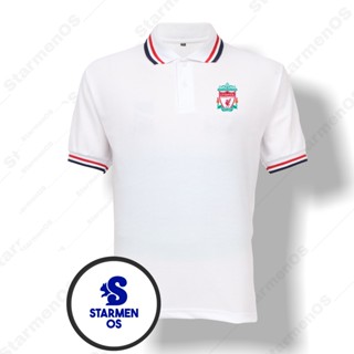  เสื้อยืดโปโล แขนสั้น พิมพ์ลายโลโก้ LIVERPOOL 3 ปก สําหรับผู้ชาย