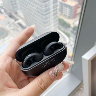 ใหม่ Ambie AM-TW01 Ear Bone Conduction หูฟังไร้สาย บลูทูธ 5.2 สําหรับ Sony เสียง Earcuffs หูต่างหูประเภทไร้สายบลูทูธหูฟังคุณภาพเสียงสูง บลูทูธ Ipx5หูฟังกันน้ำสำหรับโทรศัพท์ทั้งหมด