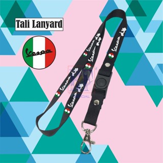 Vespa Italy LANYARD สายคล้อง ใหม่ สกูตเตอร์ พวงกุญแจ / ที่แขวนบัตรประจําตัว / ที่แขวนแฟลชดิสก์