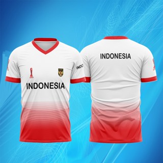 เสื้อกีฬาแขนสั้น ลายทีมชาติอินโดนีเซีย WORLD CUP 2023 U20 INDONESIA WORLD CUP 001