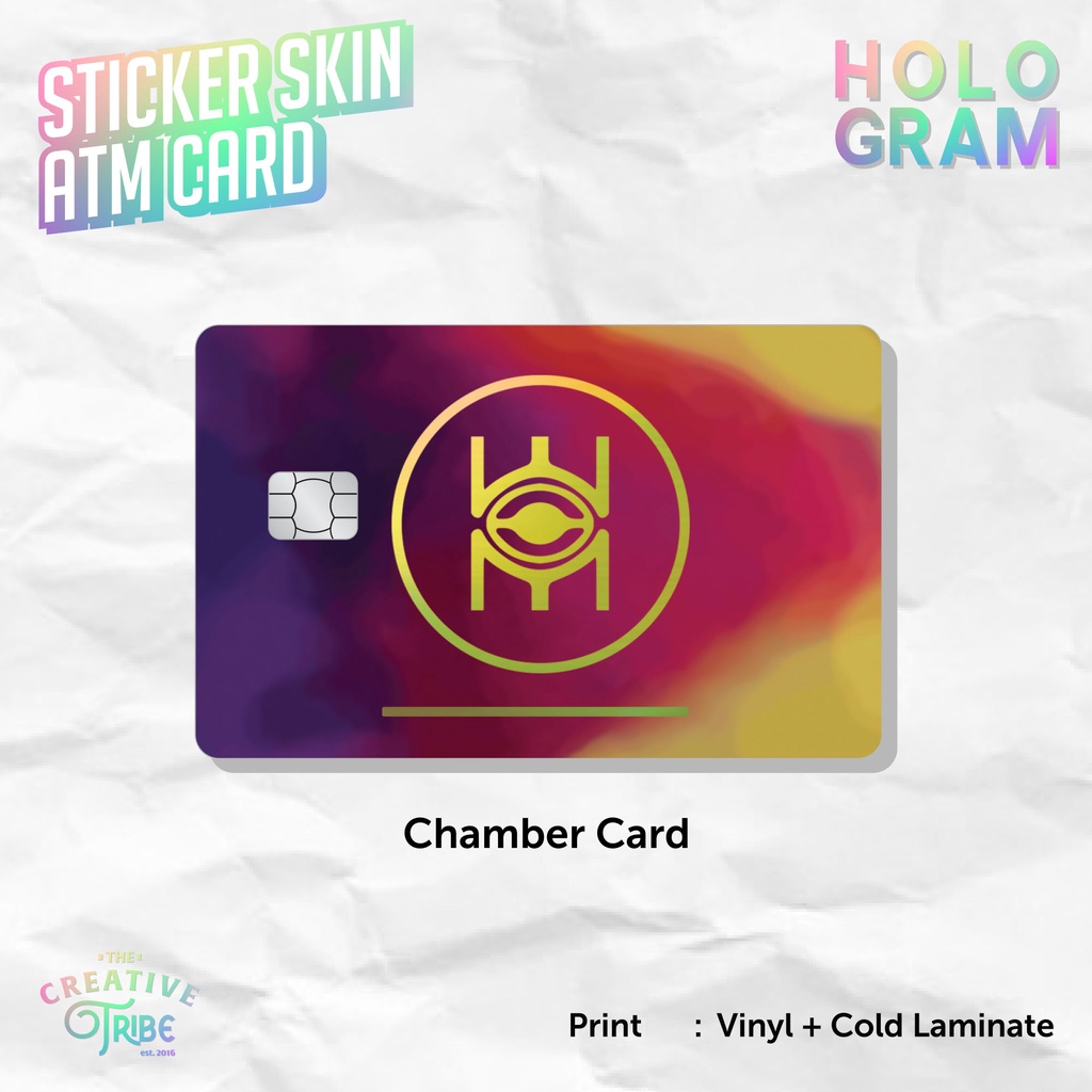 Chamber Card - สติ๊กเกอร์การ์ดเกม HOLOGRAM - Vinyl ATM Debit Credit Emoney Flazz Valorant Card Stick