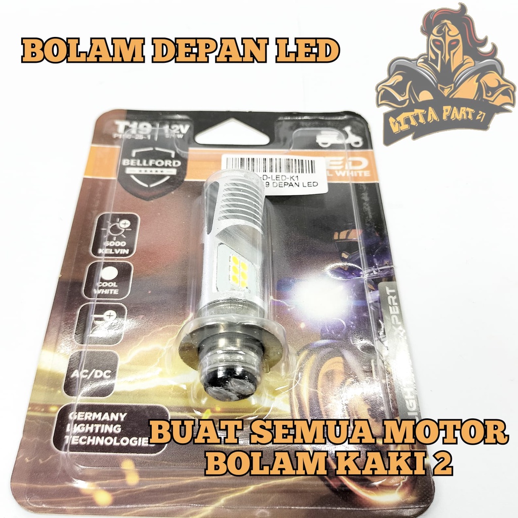 LED ด้านหน้าหลอดไฟ 2 ขาสําหรับรถจักรยานยนต์ทั้งหมด 2 ขาหลอดไฟคุณภาพเดิม PRECISION SPEED UP TO PLAY D