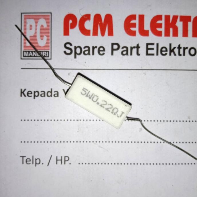 R 0.22 โอห์ม 0R22 0.22Ohm 5w 5watt 5 วัตต์ Resistor pcmelektrob90 รับส่วนลดเลย