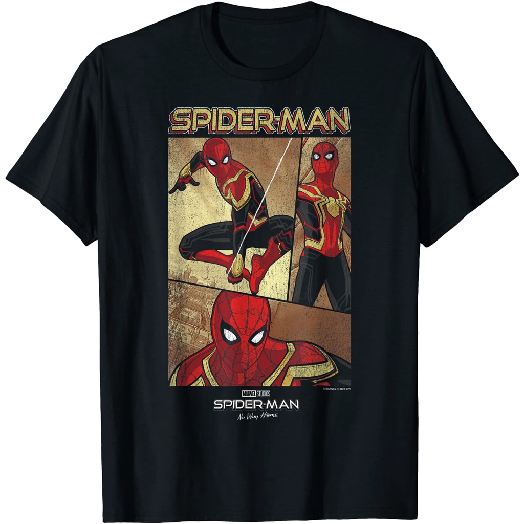 เสื้อยืด Marvel Spider-Man No Way Home Spider-Man Panel Poster เสื้อยืด