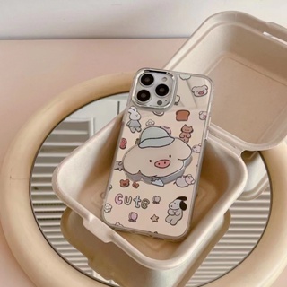 เคสโทรศัพท์มือถือ tpu แบบนิ่ม ลายหมู สําหรับ iPhone 14 14promax 14pro 11 12 12PRO 12PROMAX 13 13pro 13promax