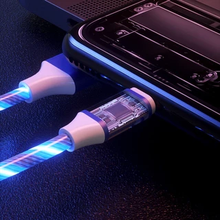 มาใหม่ 3 In 1 สายชาร์จ USB LED เรืองแสง 5A 1.2 ม. 2 เมตร ชาร์จเร็ว สําหรับรถยนต์