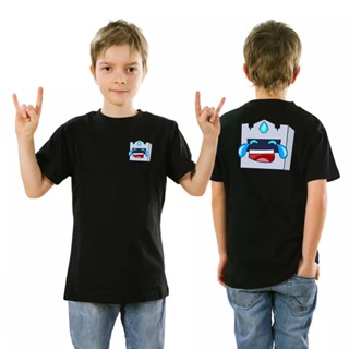 Gazkids เสื้อยืด ลายอีโมติคอน หน้ายิ้ม ประดับเพชร สําหรับเด็กอายุ 1-12 ปี