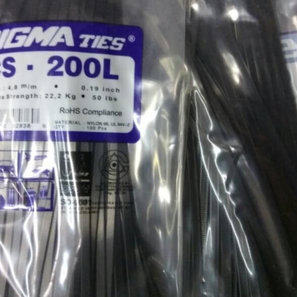 >D2289) ⭐⭐⭐⭐⭐ Sigma สายเคเบิลไทร์ 200l 20cm x 4.8mm