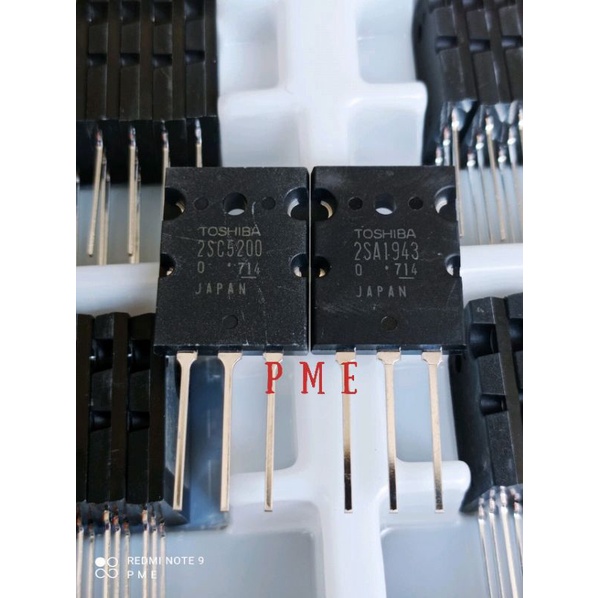 TR FINAL TROSIBA 2SA1943 / 2SC5200 LOT 714 ORIGINAL THOSIBA JAPAN.