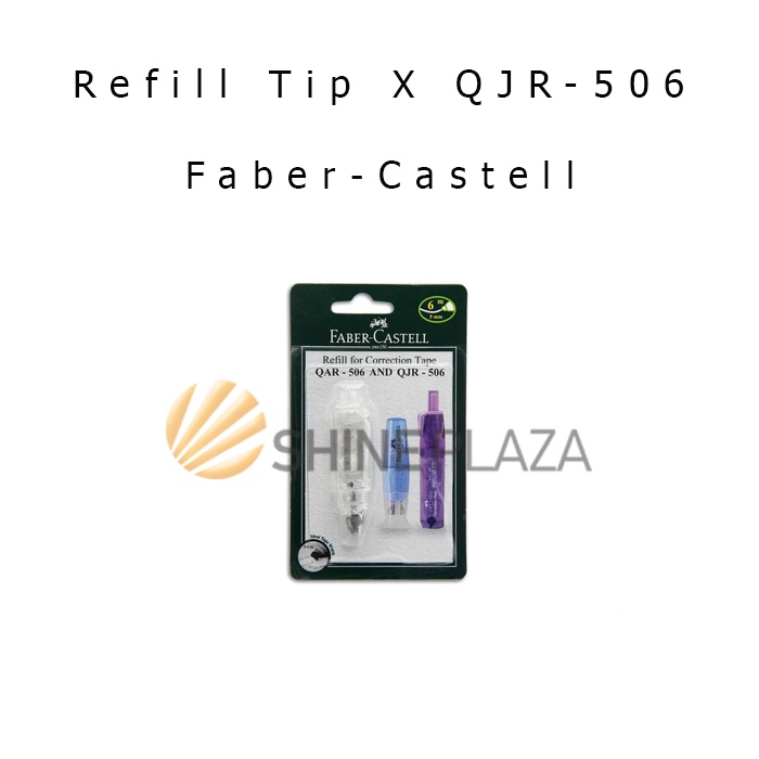 Faber-Castell QAR-506 & QJR-506 เทปลบคําผิดแบบเติม - เนื้อหาม้วนกระดาษ Tip X Tip Ex