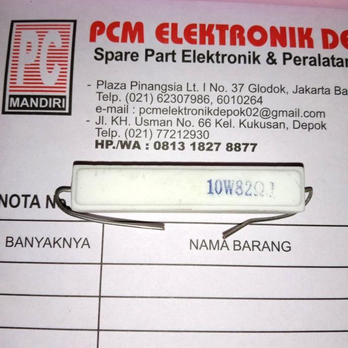 R 10w 82R 10W82RJ 82ohm 10 วัตต์ 15 โอห์ม 10 วัตต์ Chalk Resistor pcmelektrob90 มาซื้อ