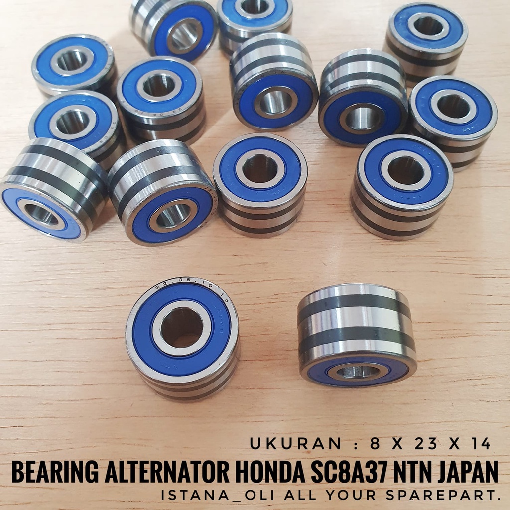 แบริ่งไดชาร์จ Honda Jazz City Civic Crv Hrv Freed SC8A37 NTN LK1