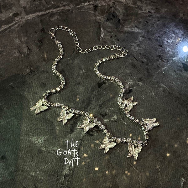 The Goats Dept - สร้อยคอเพชรผีเสื้อน้ําแข็งต้นฉบับ / tgd655 blink bling drake hip hop rapper สไตล์ r